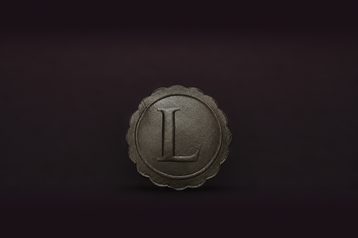 round beautiful black mooncake with embossed L inside embossed circle